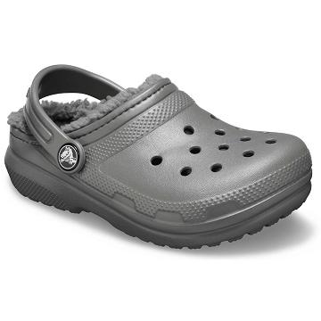 Zuecos Crocs Classic Forro Niña Grises | Mexico 1571AHKP